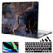 Tuiklol Case for 13.5 Inch Microsoft Surface Laptop 5/4/3 Releases with Metal Palm Rest, Hard Shell Case with Screen Protector and Keyboard Cover +Dust Plugs Model 1951/1868,Black Marble