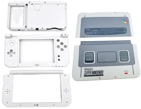 Limited Grey New3DSXL Extra Housing Case Shells SFC 5 PCS Set Replacement, for New 3DS New3DS XL LL 3DSXL 3DSLL Console, for SNE NES Edition Outer Enclosure A B C D E Five Face Cover Plates