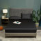 Luofanfei Bambus Lyocell Spannbettlaken 140x200cm Schwarz Boxspringbett Frottee Topper Glänzend Bambusfaser Muster Bettlaken Spannbetttuch Uni Spannbetttücher für Hohe Matratze bis 25-30 cm
