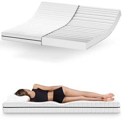 Mister Sandman Matratze, Höhe 18 cm Kaltschaummatratze, Orthopädische 7 Liegezonen Bequeme Rollmatratze für alle Schlafpositionen mit Matratzenbezug Waschbar (200x200, H2/H3)
