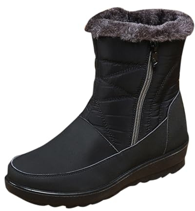 CEWIFO Scarpe Invernali Donna Comode,Stivaletto Pelo Calde Uomo Stivali Alti sopra Il Ginocchio Tacco Basso Stivaletti da Stretch