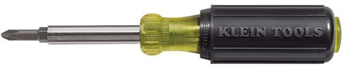 Klein Tools 32476 Destornillador multibroca 5 en 1 con 2 ranuras, 2 Phillips y 1 punta de destornillador de tuerca