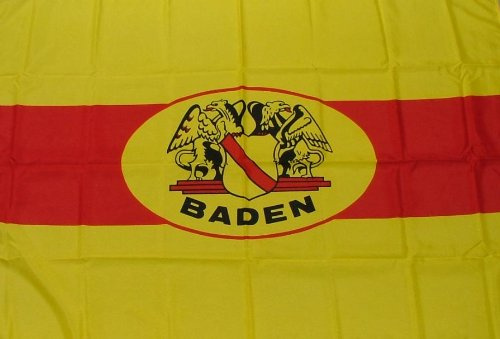 IH-Allround Fahne Baden Badische Fahne Wappen oval Grösse 1,35x0,95m