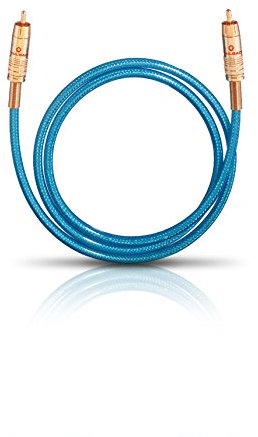 Oehlbach 15m NF 113 DI 1500 - Cable cinch para conector RCA, azul