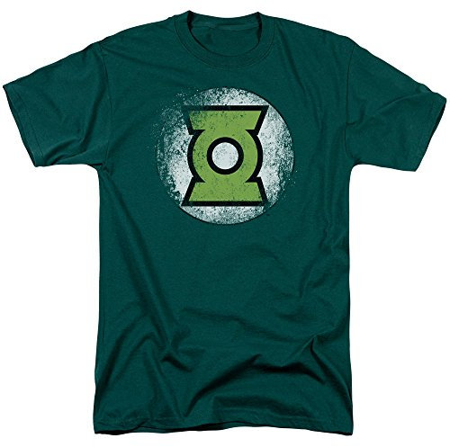 Camiseta con logo de linterna verde destruida - verde - Large