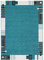 andiamo Webteppich moderner stilvoller Kurzflor Teppich robust und pflegeleicht aus 100% Polypropylen geeignet für Fußbodenheizung und Saugroboter 120 x 170 cm Bordüre Türkis