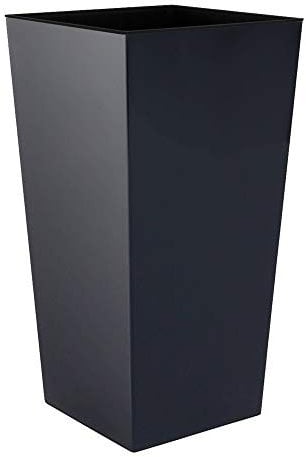 Urbi tall pot 4 litres, en plastique, 14 x 14 x 26,5 cm en couleur Anthracite