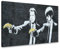 Visario 80 x 60 cm Bild auf Leinwand Banksy 4171-SCT deutsche Marke und Lager - Die Bilder/das Wandbild/der Kunstdruck ist fertig gerahmt