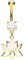 PIERCINGLINE Piercing de nombril en acier chirurgical avec fleur de lotus au design laiton – Piercing banane en 4 couleurs élégantes, Acier chirurgical 316L / laiton, Cristal