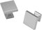 LONTAN 12 Pack Silver Square Cabinet Knobs Zinc Alloy Brushed Nickel Cupboard Knobs for Kitchen Drawer and Wardrobe Bathroom Shower