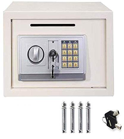 Large 16 Litre (35cm x 25cm x 25cm) Electronic Safe, Cash Box, Home Safe, Lock Box, Digital Safe, Money Safe Box, Steel Security Box, For Office or Home Use, Wall or Floor Mounted