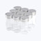 12pcs 25ml Mini Botellas de Vidrio Transparentes con Cubierta de Aluminio Plateado Almacenamiento Sellado Botellas de Vidrio Transparente Frascos Regalo de Fiesta de Boda