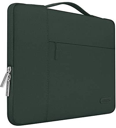 MOSISO Laptop Case 15 inch, 15 inch Laptop Sleeve with Handle Compatible with MacBook Air 15 M3 A3114 M2 A2941 2025 2024 2023, Dell XPS 15 Plus, Polyester Multifunctional Computer Bag, Midnight Green