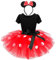 Lito Angels Vestito Costume da minnie per bambina, con orecchie topo cerchio per capelli, Taglia 12-18 Mesi, Rosso 261