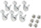 Fender Locking-Mechaniken für Stratocaster/Telecaster E-Gitarre, Kurze Welle, 6er-Pack, Chrom
