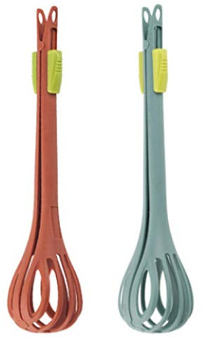 CHSYOO Frullino per Uova Multifunzionale in Due Pezzi, frullino per Alimenti, frullatore Manuale, Pinza per Alimenti a ciclone, utilizzato per mescolare, mescolare e Cucinare