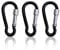 Screw Carabiner Small Set of 3, Carabiner Hook, Black Carabiner Keyring, Mini Carabiner with Screw Lock for Key Ring, Camping, Trekking, Hiking, Fishing (Black)