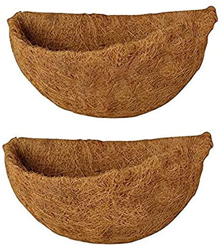 Kokoskorb-Auskleidung, natürliche Kokosfaser, Pflanzkorb, halbrund, Pflanzkorb, Wandbehang, Pflanztopf, Heim- und Gartendekoration