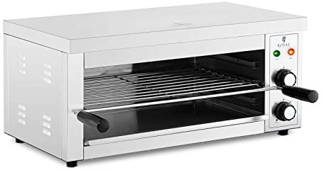 Royal Catering Tostiera Elettrica Salamandra Forno Salamandra da Cucina RCPES-280 (Acciaio Inox, 50-300 °C, 2500 W, 0-30 min)