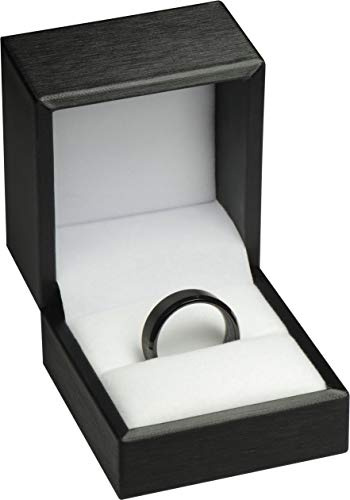 Schwarze Ringschmuck-Geschenkbox für Hochzeit, Antrag, Verlobung, für Männer und Frauen