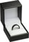 Ringbox für Hochzeitsantrag, Verlobung für Männer und Frauen, luxuriös, weich, schwarz, PU-Leder, Ring, Schmuck, Geschenkbox, Größe 2,5 (W)2,5 (D)2?(H), LSRK-US-1, schwarze PU-Ringschatulle