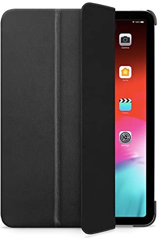 WIIUKA Hülle für iPad Pro 11 (2023-2018), Deutsches Leder, Lederhülle extra Dünn, Premium Smart-Cover Case, Schwarz