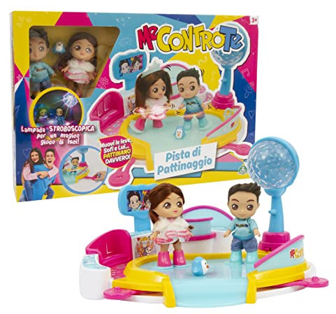 Giochi Preziosi Me Contro Te-Cutie Doll Pista di Pattinaggio con Sofì e Luì Cutie Doll pattinano davvero con pattini inclusi e un magico gioco di luci, per bambine a partire dai 3 anni,Multi,MEC59000