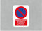 Oedim Señal Entrada y Salida de Vehículos Por Favor No Aparcar, Aluminio Dibond 3mm, Decoración Pared, Duradero y Económico