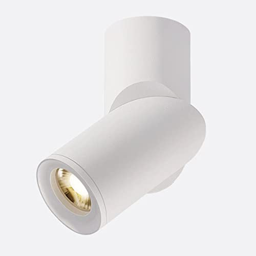 Budbuddy 12W LED Deckenleuchte Strahler Deckenspots Weiß Deckenstrahler Runde Aufbaustrahler Modern Aufbauleuchte Aluminium(Natürliches Weiß)