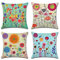 Artscope wasserdichte Kissenbezugen, 4 Stück Blumen Muster Kissenhülle Atmungsaktiv Kissen Fall für Outdoor Balkon Terrasse Patio Garten Bauernhaus Dekor 50 x 50cm