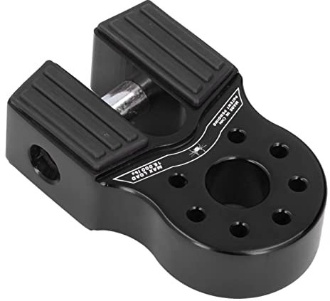 Jinyi Connettore per grillo per verricello, Supporto per Gancio di Traino Piatto in Lega di Alluminio Resistente all'Usura e antiruggine per ATV per Pickup per Camion(Nero)