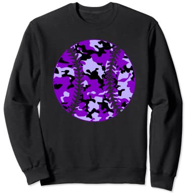 Viola Camo Baseball - Viola Camouflage Baseball Felpa