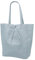 SH Leder ® Damen Echt Rindleder Shopper mit Innentasche in vielen Farben Schultertasche Henkeltasche 37x29cm Kora G266 (Hellblau)