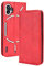 Hauw Coque Nothing Phone (1),Étui en Cuir à Texture Vintage D'attraction Magnétique pour Nothing Phone (1),Rouge