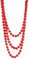 chiwanji Collar Cristal De Imitación Roja Larga para Mujeres