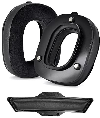 Ohrpolster + Kopfhörer für Logitech Astro A50 Gen 3 Generation Kopfhörer Kissen Ohrmuschel mit Magnet (Leder + Flanellmaterial)