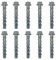 10x Remstaler BETONSCHRAUBE Sechskant mit angepresster Scheibe | Ø5 - Ø18 | ETA Zulassung | made in GERMANY | Schraubanker (8x55)
