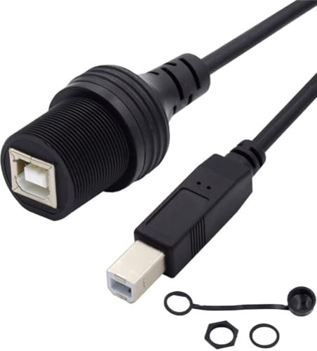 chenyang Câble d'extension USB 2.0 type B mâle vers femelle pour tableau de bord de voiture, montage encastré, étanche à la poussière