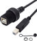 chenyang Câble d'extension USB 2.0 type B mâle vers femelle pour tableau de bord de voiture, montage encastré, étanche à la poussière