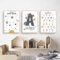 CULASIGN 3er Set Kinderzimmer Bilder, Kinder Wandbild ohne Rahmen, Weltraum Rakete Poster Babyzimmer, Alphabet ABC Poster Kunst Kinderposter für Jungen Mädchen Geschenk (EFG,40x50cm)
