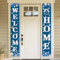 Koliphy Welcome Home Deko, Willkommen Zuhause Tür Banner für Heimkehr, Familie Rückkehr Familienfeiern Party Dekoration, Blau Welcome Home Banner, 70.8 x 11.8Zoll