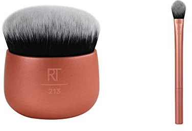 Real Techniques Face Makeup Blender Brush & Brightening Concealer Makeup Brush Rose Gold