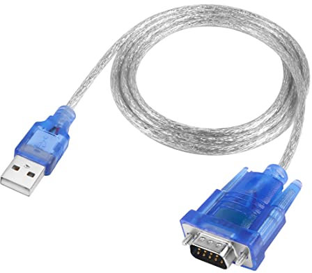 YACSEJAO USB a Serial (9 Pin) Adaptador DB9 Macho RS-232 a USB 2.0 Cable Convertidor para Windows 10 8 7 VISTA XP Mac OS, 1.2M
