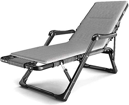 HHUARI Klassische Liegestühle, Sonnenliege/Einzelklappbett mit Matratze, gepolsterter Massageliege für den Garten, Zero Gravity, übergroßer Faltbarer Liegestuhl, Sonnenliege The New