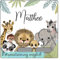My Sweetheart® Schutzfolie für Toniebox mit Namen Afrikatiere Safari Tonie Figur Folie selbstklebend personalisiert WISCHFEST ABRIEBFEST LED durchscheinend Aufkleber