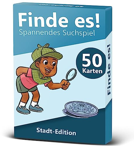 GLÜCKSWOLKE - Finde es I Die Stadt neu entdecken I Schatzsuche - Spiele für Kinder ab 5, 6, 7, 8, 9 Jahre I Reisespiele Stadtspiel I Beschäftigung für Urlaub Reisen I Kinderspiele für Junge & Mädchen