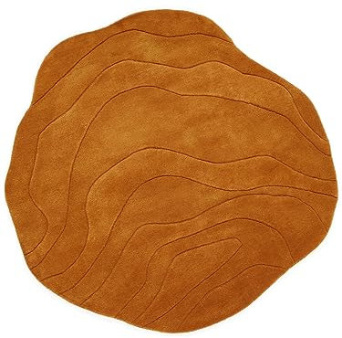 RugVista Barba, Teppich, Moderne Teppiche, 150 x cm, Niedriger Stapel, Wohnzimmer, Schlafzimmer, Diele, Nur chemische Reinigung, Care & Fair Zertifiziert, Orange