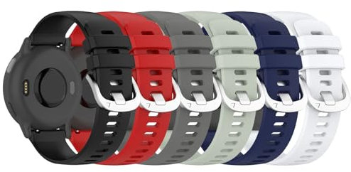Chofit Armbänder kompatibel mit Polar Vantage V3/Suunto Race/Suunto 9 Peak Pro/Garmin Venu 3, weiches Silikon-Sportarmband für 22 mm Ersatzbänder, 6er-Pack