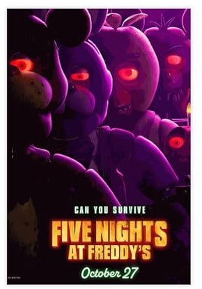 Five Nights at Freddy's Poster auf Leinwand, Schlafzimmer, Dekoration, Sport, Landschaft, Büro, Raumdekoration, Geschenk, ungerahmt, 30 x 45 cm