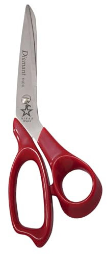 GIFAZ Forbici da Sarta Professionali e di Precisione TAGLIATUTTO PERSONALIZZABILI Lama in Acciaio anelli in Nylon Rosso Resistenti ed Affilate per Taglio e Sartoria - Ultra Resistente Made in Italy